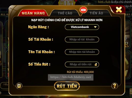 Hướng dẫn chi tiết các bước rút tiền HitClub mới nhất